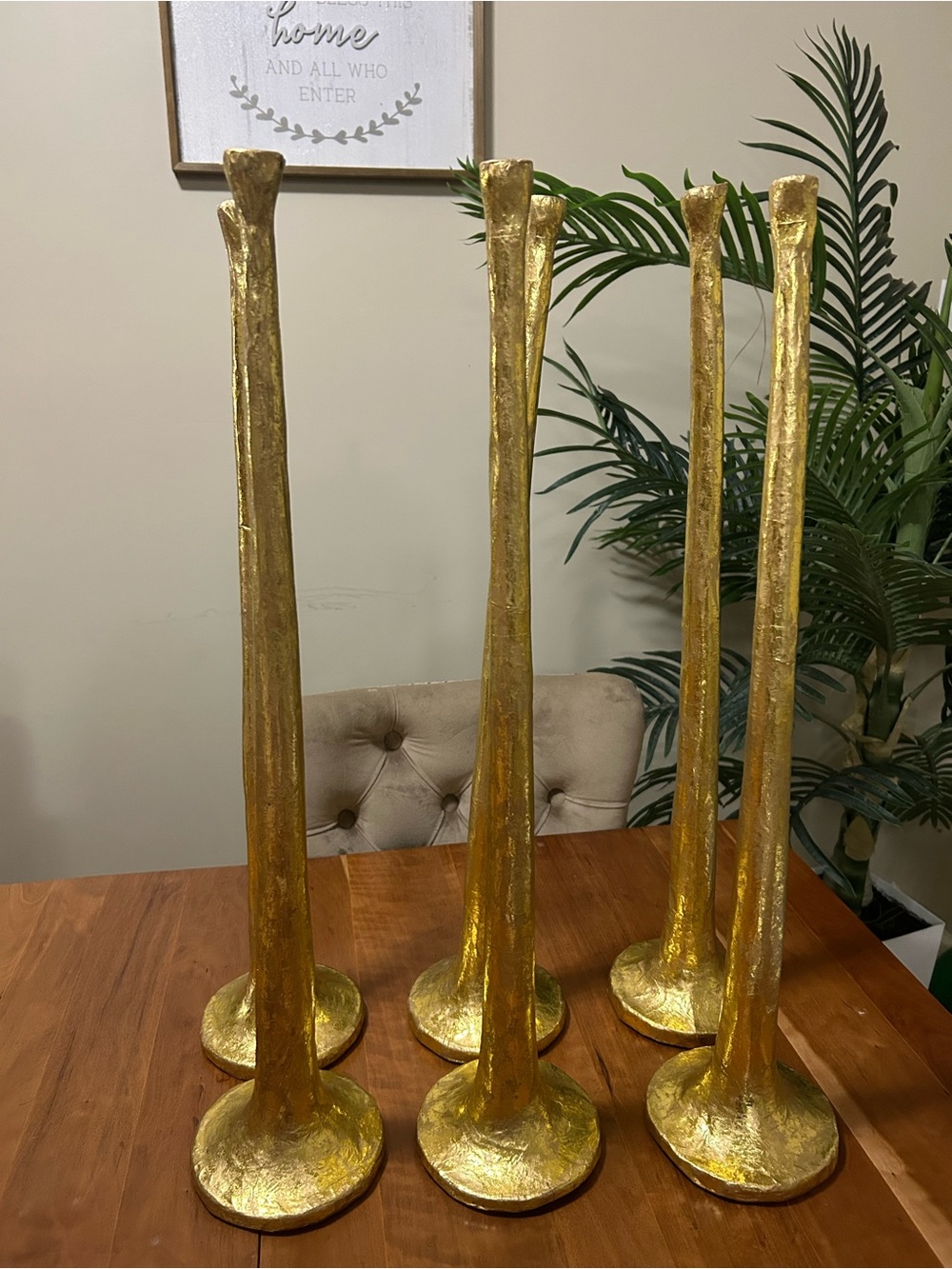 Set of 6 Gold Trumpets - Prop for Christian Theater & Plays
